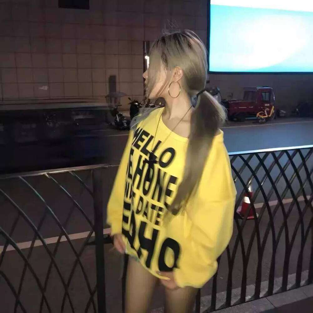 American Style Letter Print Sweatshirt For Women Casual Loose Fit Autumn Season Crossbody Long Sleeve Hooded Top hoodies women