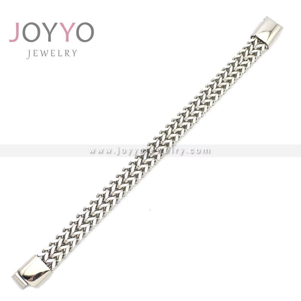 Wholesale Hot Sale High Quality Stainless Steel Fashion Fine Jewelry Franco Chain Magnetic Buckle Bracelets for Men