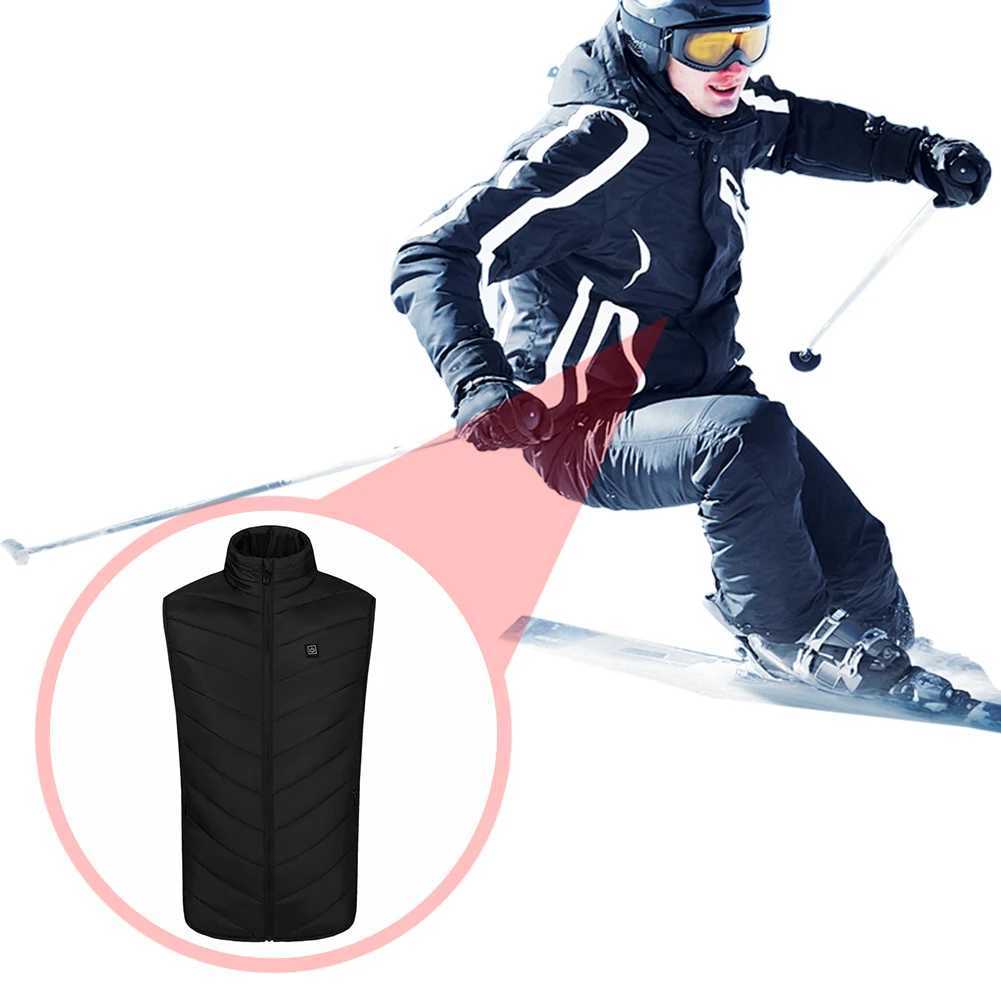 9 Heating Zones USB Heated Vest Winter Electric Heated Jackets Sportswear Heated Coat for Men and Women Outdoor Skiing Hiking H251017