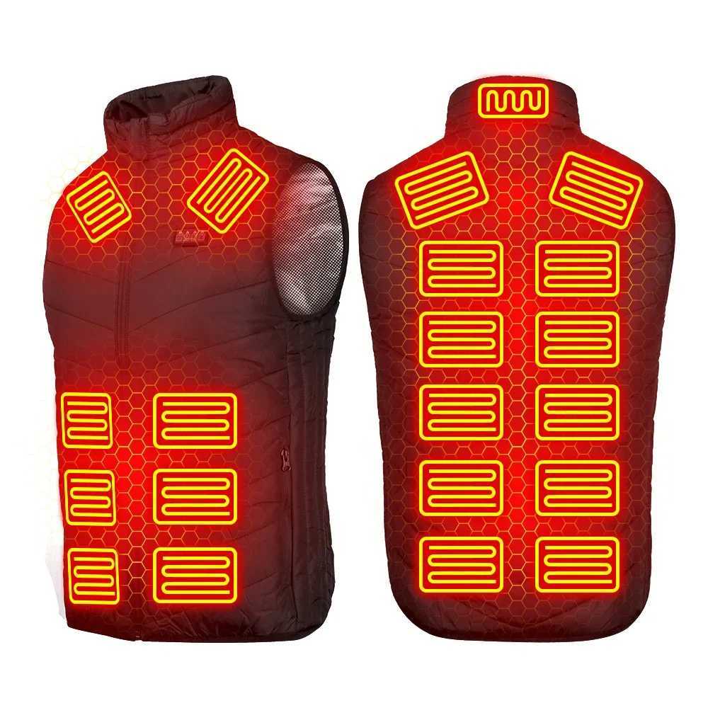 21PCS Heated Jacket Fashion Men Women Coat Intelligent USB Electric Heating Thermal Warm Clothes Winter Heated Vest Plus Size H251017
