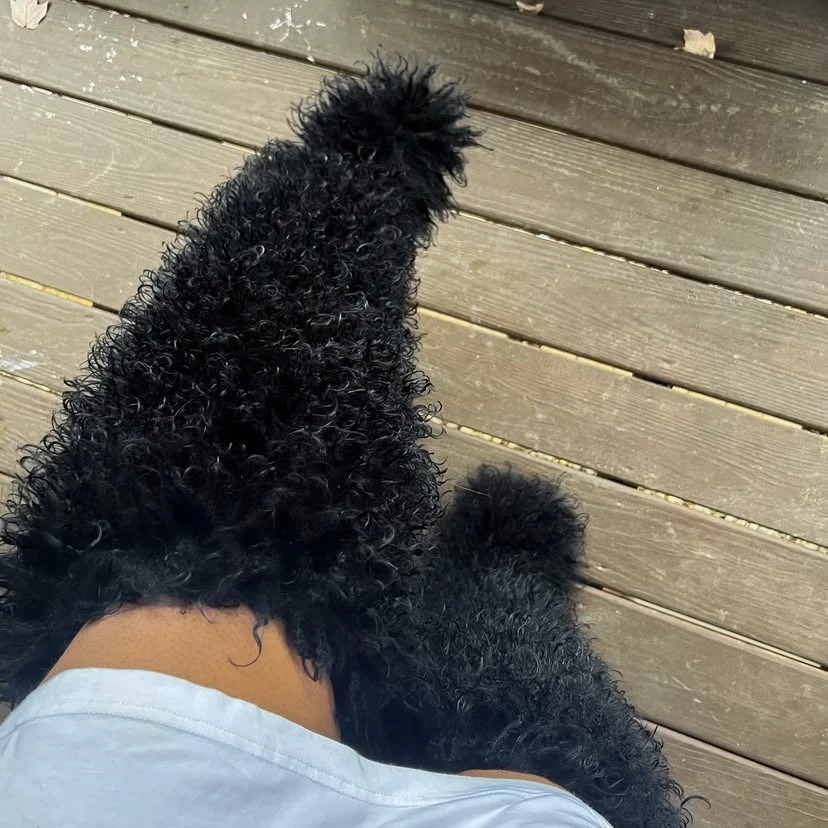 Womens Thigh High Mongolian Boots High Boots Winter Fox Fur Snow Boots Womens Boots Leg Warm Boots NonSlip Soles 251014