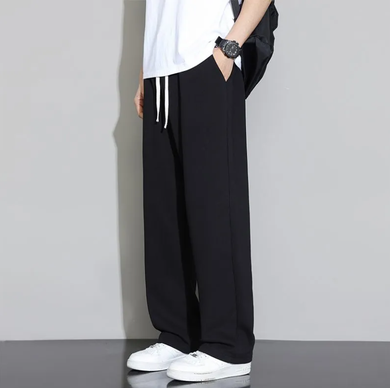 Modern Fashion Mens Loungewear with Elastic Fabric Versatile Cotton Mix Trousers