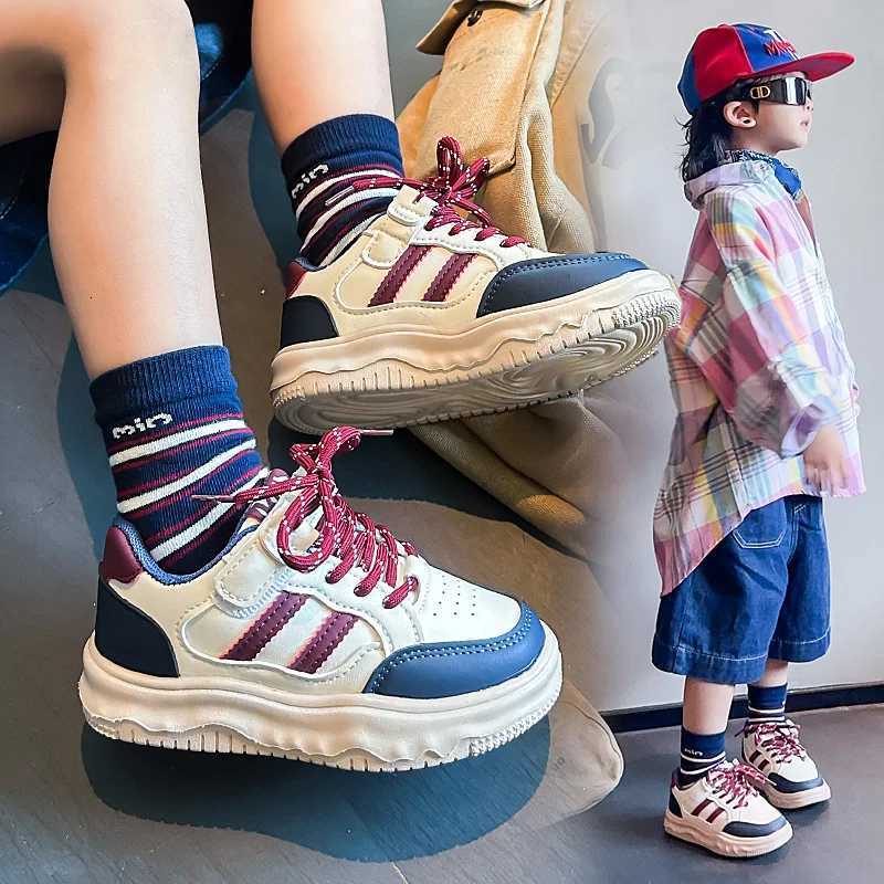 Childrens Casual Sneakers 318 Years Old Khaki Boys Girls Single Shoes Four Seasons Blue Soft Nonslip Kids De Training ShoesT251017