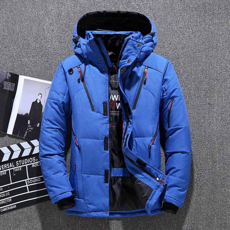 Mens White Duck Down Jacket Warm Hooded Thick Puffer Jacket Coat Male Casual High Quality Overcoat Thermal Winter Parka Men 251017