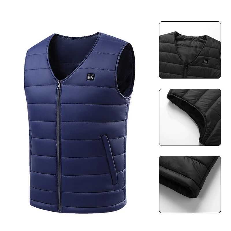 16 Areas Heated Vest Heating Men Warm Waistcoat Women Heat Jacket Winter Constant Heating Vest Power Bank Not Included H251017