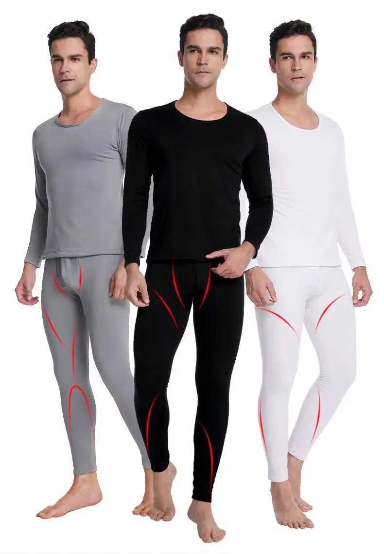 Mens Winter Thermal Underwear Long Men Keep Warm TopsPants Twopiece Set Thick Clothes Comfortable Thermo Underwear Sets H251017