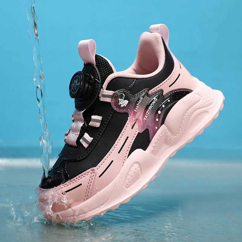 Autumn Winter Kids AntiSkid Leather Sneakers for 516 Years Boys Girls Lightweight Casual Walking Tennis School ShoesT251017