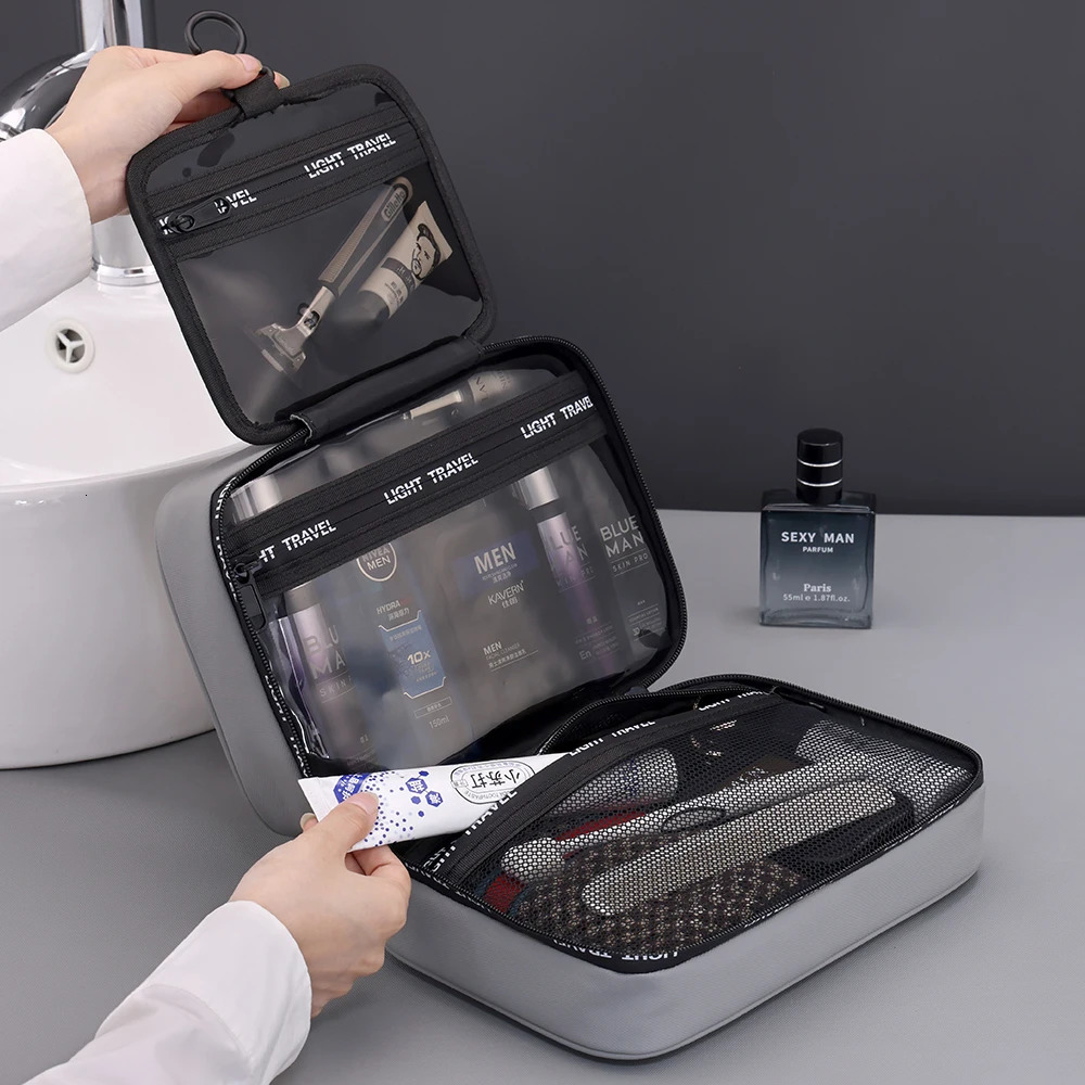 Waterproof Hanging Toiletry Bag Large Capacity Portable Travel Necessaire Case Cosmetic Bag for Men Women Wash Pouch251011