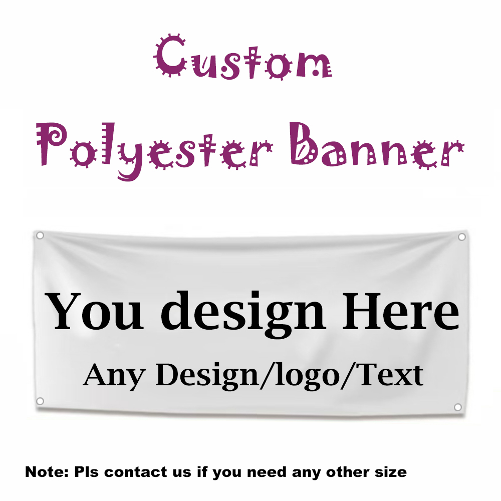 Personalized Custom Printed 100x200cm any size Flag Banner - High-Quality 100D Polyester for Festivals Parties Parades