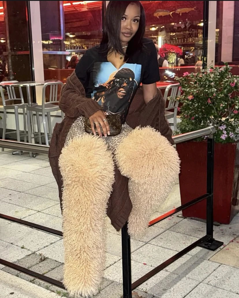 Womens Thigh High Mongolian Boots High Boots Winter Fox Fur Snow Boots Womens Boots Leg Warm Boots NonSlip Soles 251014