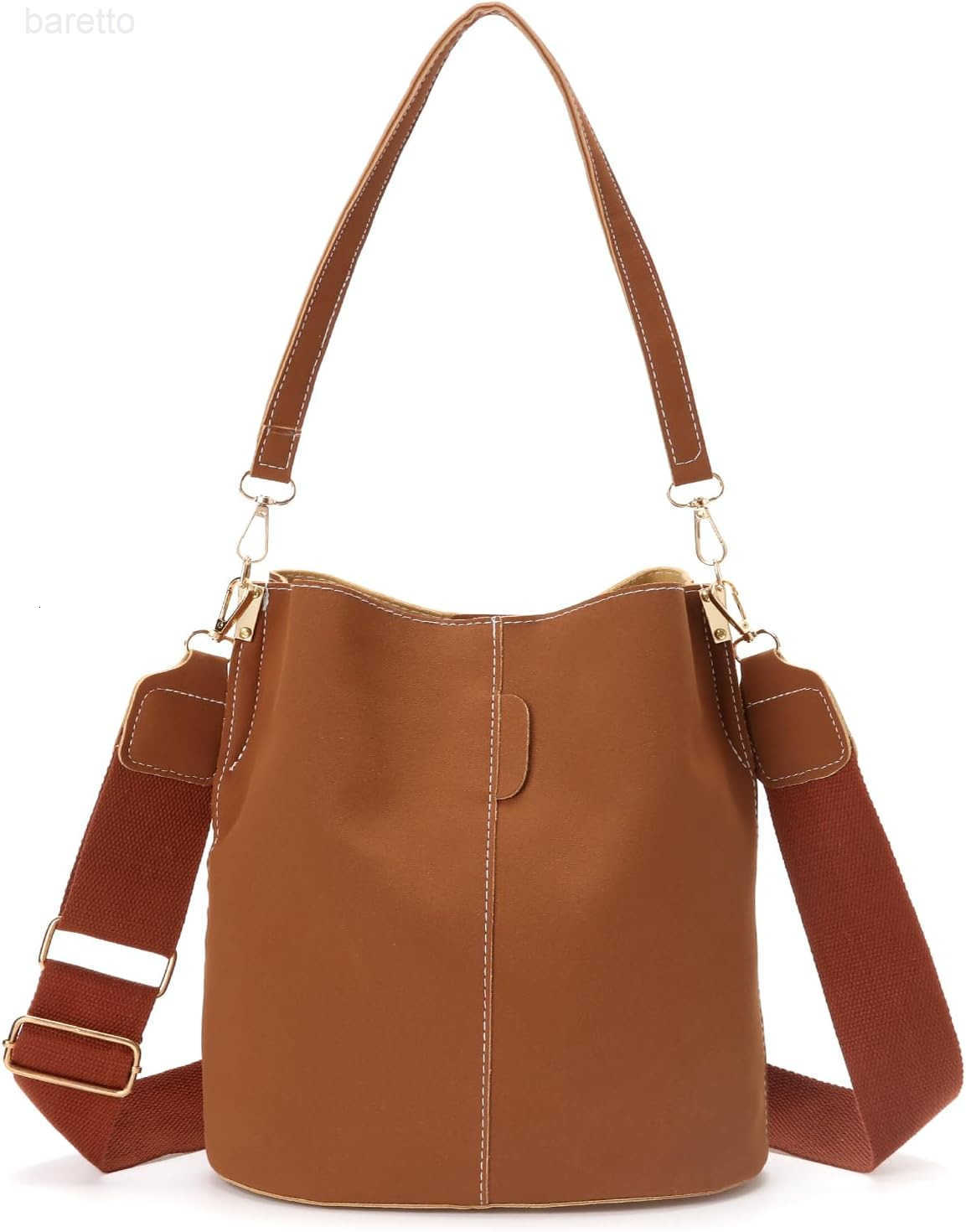 Suede Bucket Purses for Women Tote Shoulder Bucket Bag Z251017
