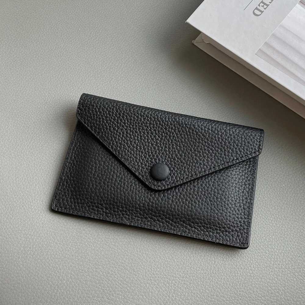 Luxury Genuine Leather Card Holder Fashion Mini Short Envelope Women Wallet Korean Japan Money Bag Credit Card Case Lady PurseW251017