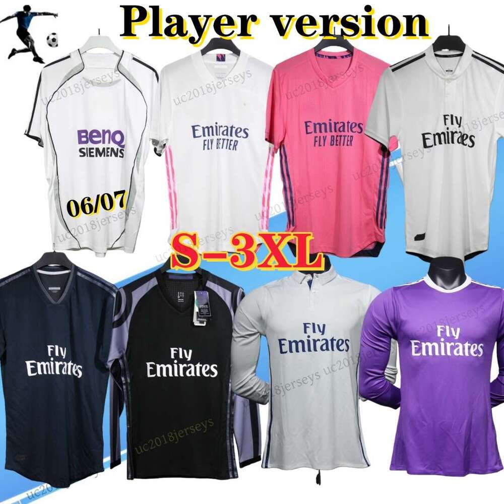 Player version Retro 2006-2023 classic Realsoccer jerseys BENZEMA MARCELO BALE SERGIO RAMOS 06 07 16 17 18 19 Madrids cRonaldo home away 3rd football shirt S-3XL