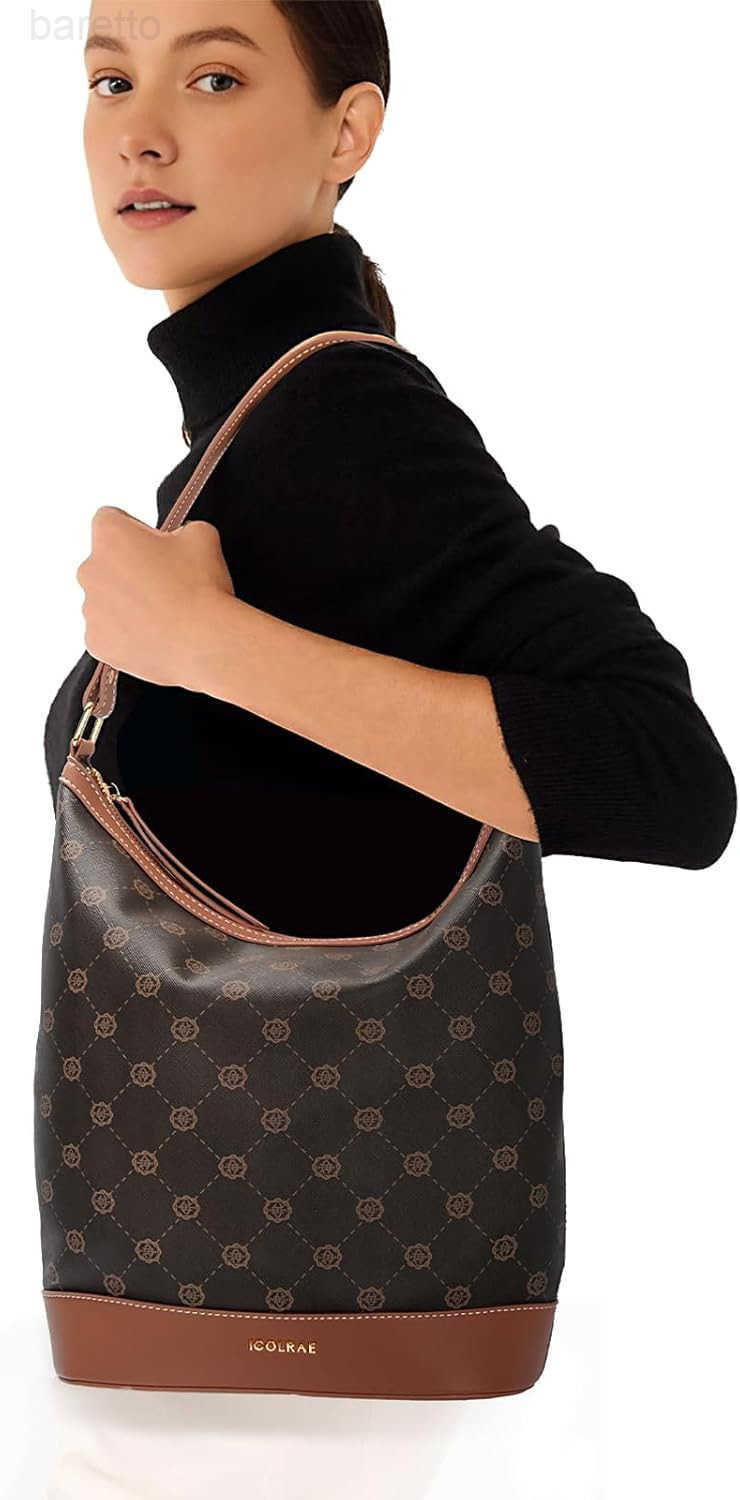 Hobo Tote Bag for Women Work Vegan Leather Small Shoulder Bag Travel Office Slouchy Handbag Bucket Purses Z251017