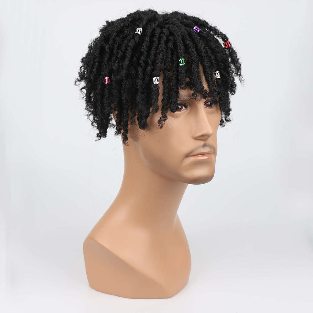 Men's Short Explosion Street Dance Personality Reggae Dreadlock Wig Hair Block