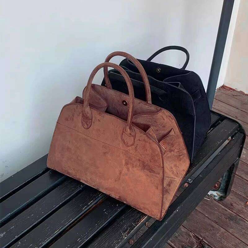 Vintage Faux Suede Women Handbag Large Capacity Winter Fashion Brand Designer Female Shoulder Bag Ladies Big Totes