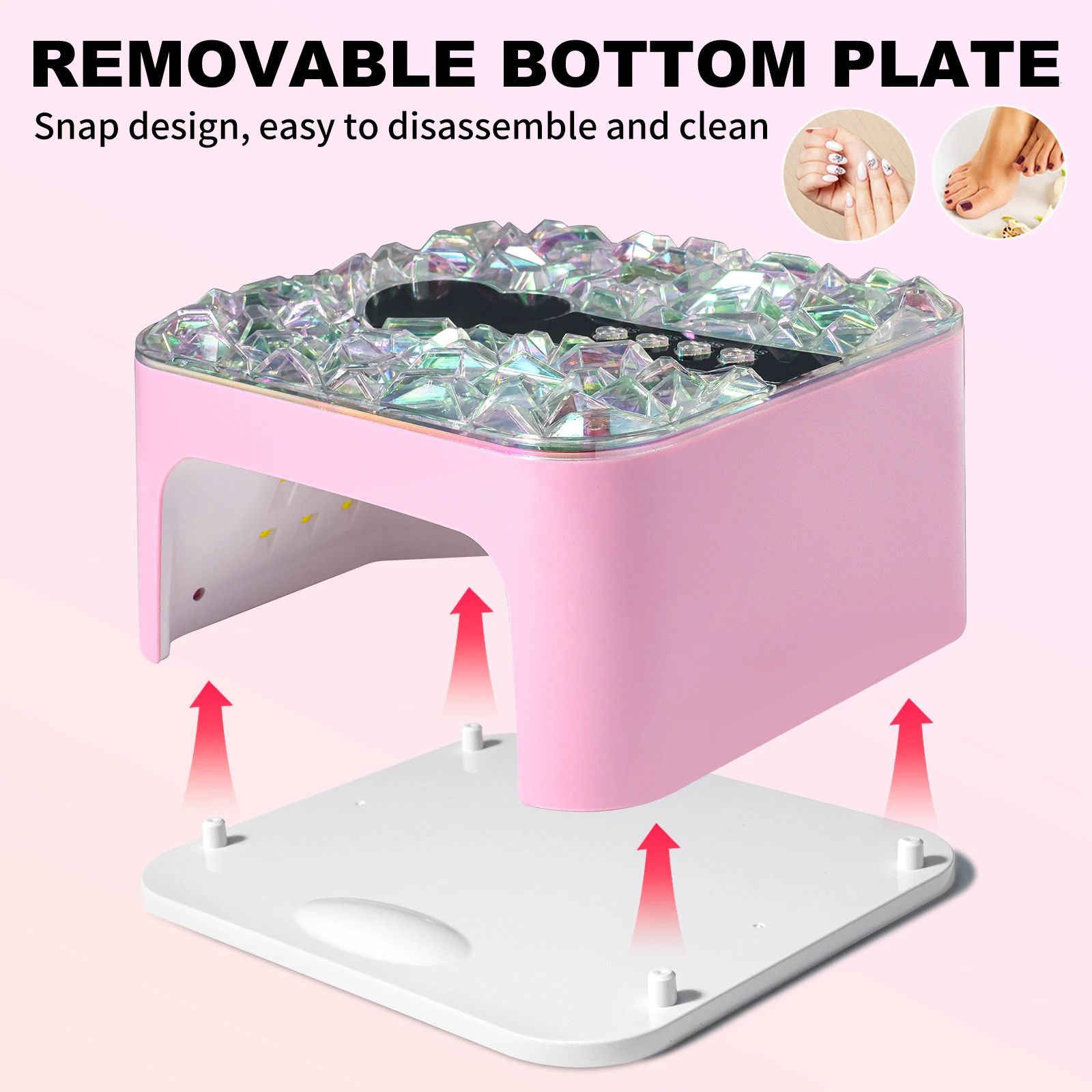 Professional UV LED Nail Lamp 45 LED Lamp Beads Nail Dryer with Timer Sensor Quick Cure All Gel Manicure Nail Light Tool 251014