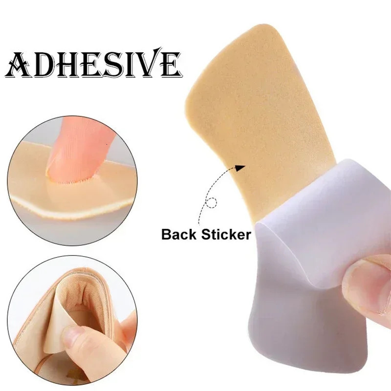 12 Pcs Heel Insoles Patch Pain Relief Antiwear Cushion Pads Feet Care Heel Protector Adhesive Back Sticker Shoes Insert Insole 251011
