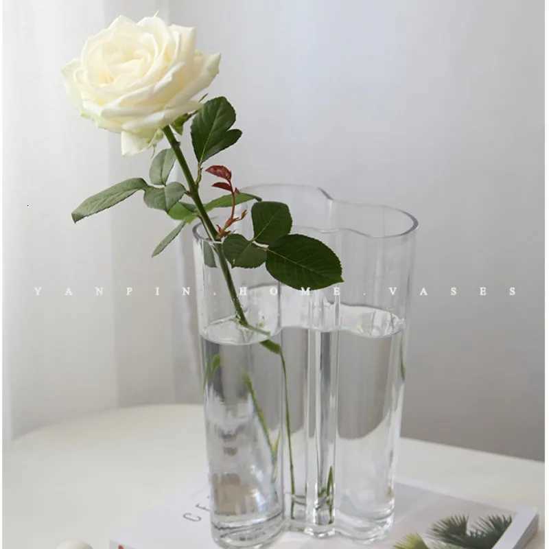 Creative Irregular Transparent Lake Glass Vase Ins Vase Decoration Home C251017