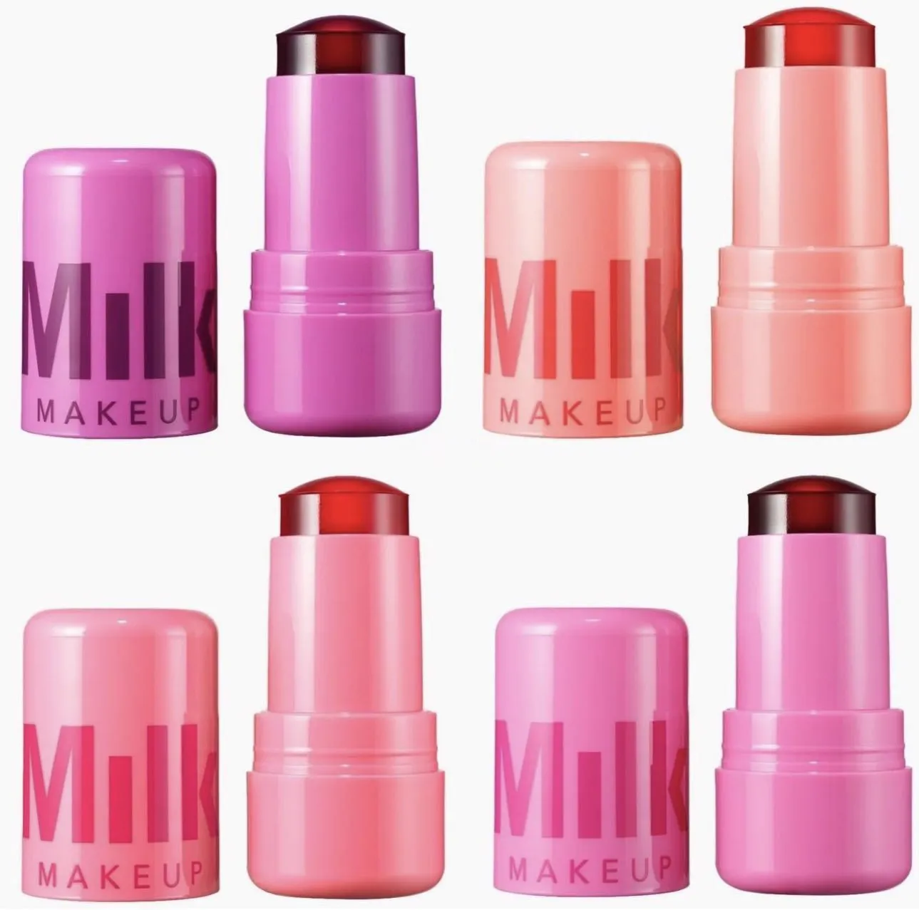 MILK MAKEUP Blush Jelly Lipstick Rouge Cream Stick Lip Face Eye Cheek Blusher Dual-use Transparent Lip Dye Lip 4 Color High Quality