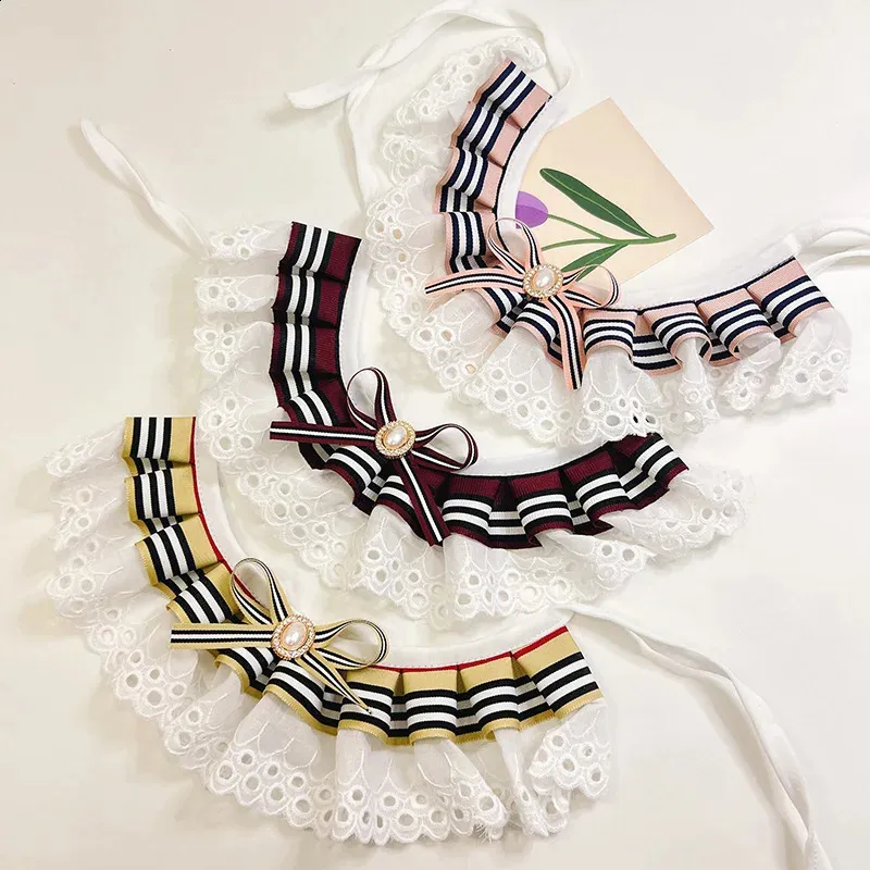Cute Cat Collar Cat Necklace with Lace Bow Collar Pet Collar Comfortable to wear Suitable Pet Accessories