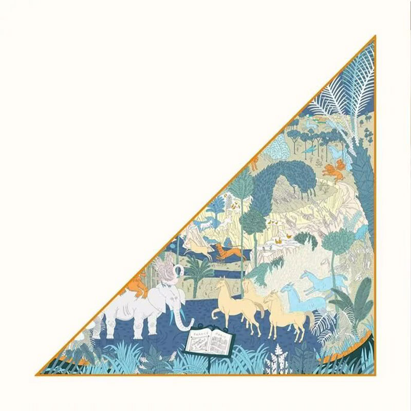 Soft Twill Satin Triangle Scarf Fashion Versatile For Daily Outfit Travel Party Office