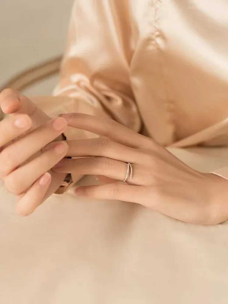 925 Sterling Silver zircon Ring For Women Jewelry Finger Adjustable Open Ring For Party Birthday GiftW251017