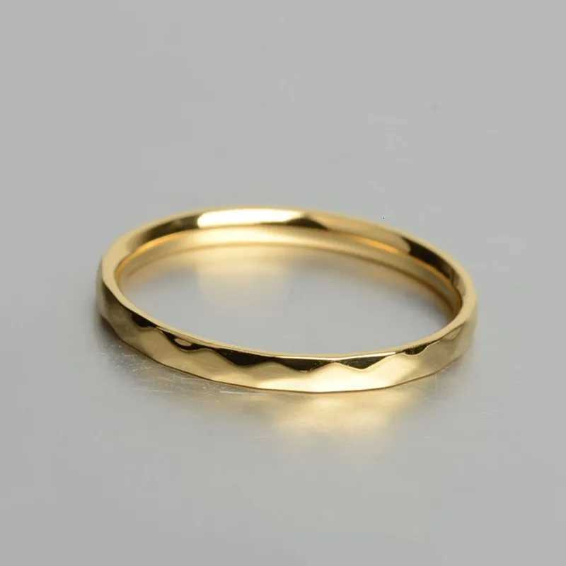 2mm Thin Stackable Ring Stainless Steel MultiFaceted Wedding Band for Women Girl Size 510W251017