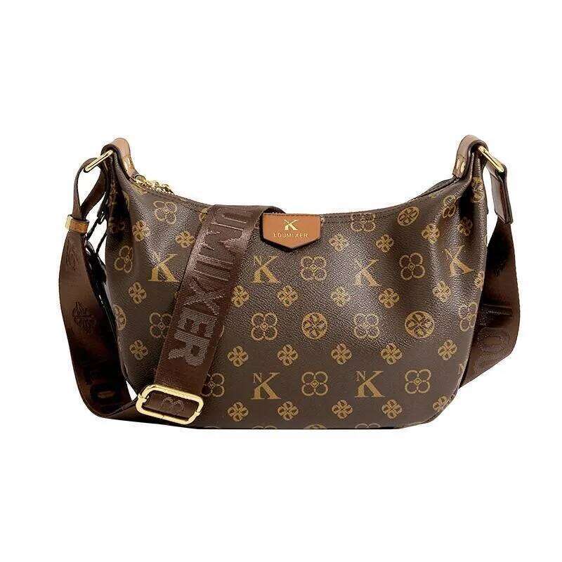 Brand Women's 2025 New Retro Shoulder Large Capacity Texture Crossbody Dumpling Bag Trendy