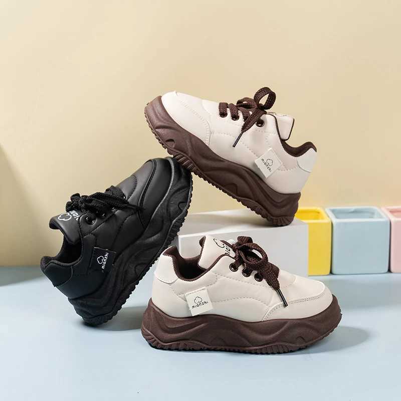 2025 AutumnWinter New Childrens Cotton Shoes Bread Shoes Fleece Thick Bottom Warm Sports Shoes Casual Shoes Skate Kids ShoesT251017