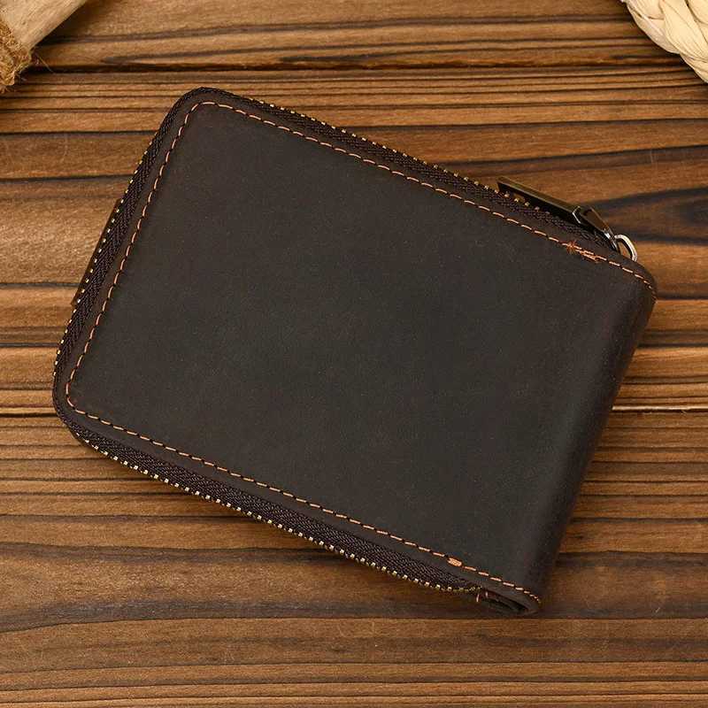 Luufan Genuine Leather Card Holder Purse Cow Leather Credit Card Case Clutch Wallets Slots For Men Women Mini Slim Short PurseW251017