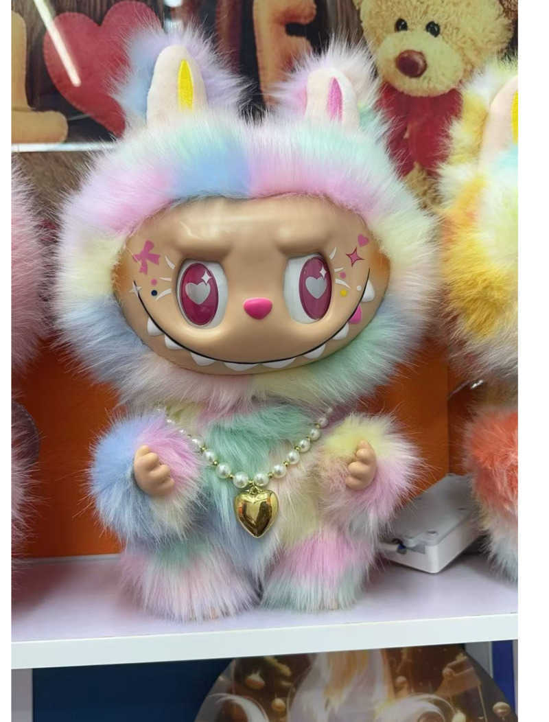 Labubu Big Chief 38cm Bubble Modified Doll Trendy Toy Labubu Big Angel Plush Toy L251017