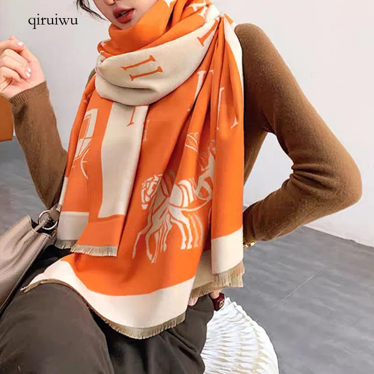 Designer Scarf luxury wool scarf Winter Scarf Pashmina For Designers Luxury Warm Scarfs Fashion Classic Women Imitate Cashmere Wool Long Shawl Wrap scarf