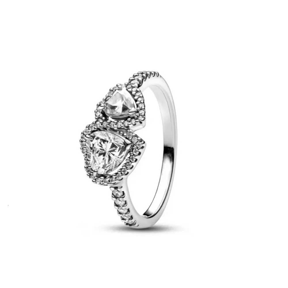 New pink heartshaped 925 sterling silver love ring CZ zircon inlaid original ring Valentines Day womens jewelry wedding giftW251017