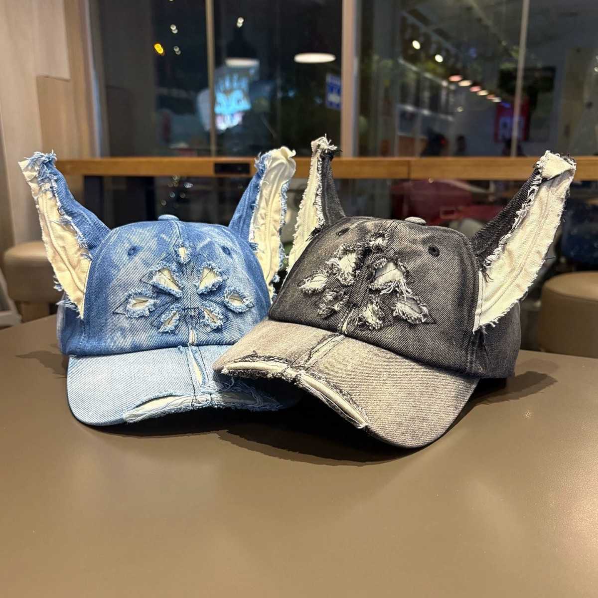 American Style HighEnd Doberman Hat Denim Vintage Baseball Cap Niche Personality Duckbill Cap Unisex W251017