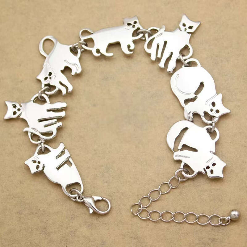 New Cute Kitten Bracelet for Women Fashion Creative Small Animal Accessories Hand Jewelry