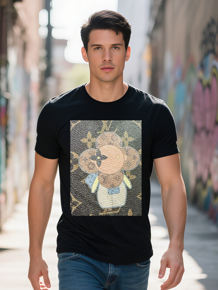 Printed Polyester Blend Blue Purple Casual Indoor Autumn All M Moisture Men's T