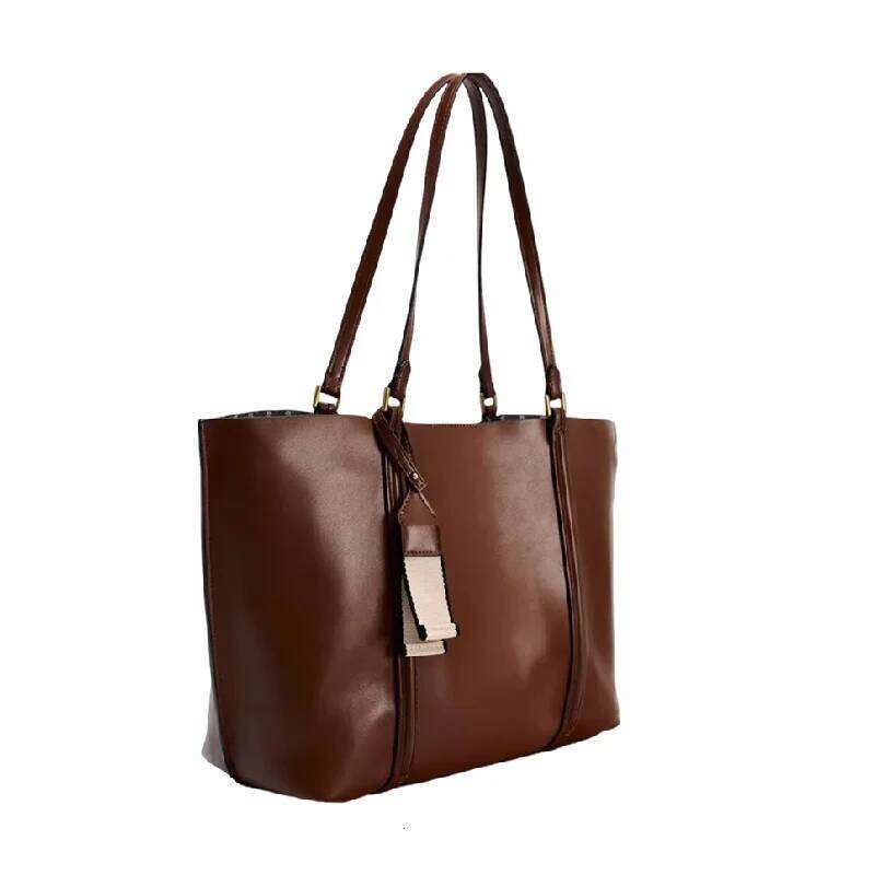 Fashion Tote Handbags PU Leather Bags Women Black Large Capacity Shoulder Handle Purse For Travel Shopping Bag