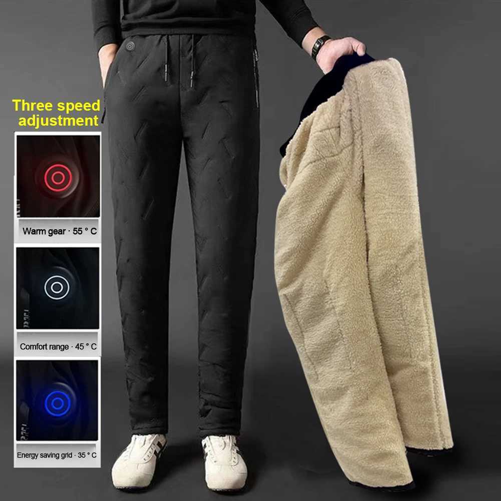 Winter Thermal Hiking Pants USB Electric Heating Trousers Ski Wear Heater Sports Thermal Motorcycle Pants Heated Trousers H251017