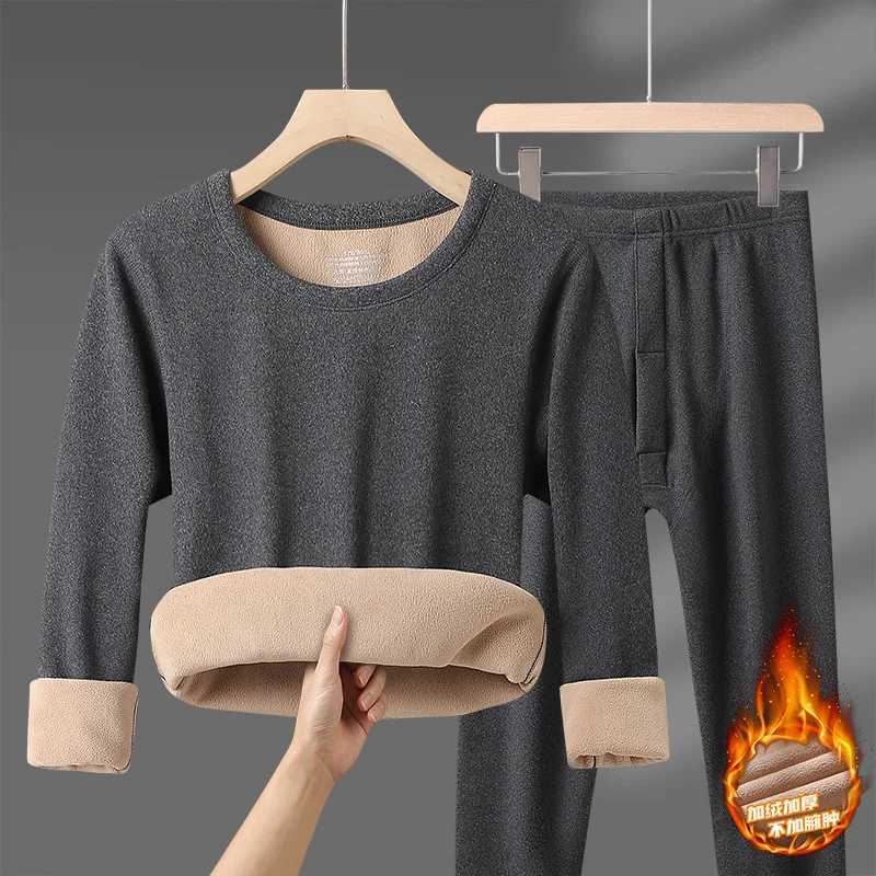 Winter Thermal Underwear Sets Men Women Velvet Tops Long Pants Comfortable Skinfriendly Elastic Thickening Warm 2 Piece Set H251017