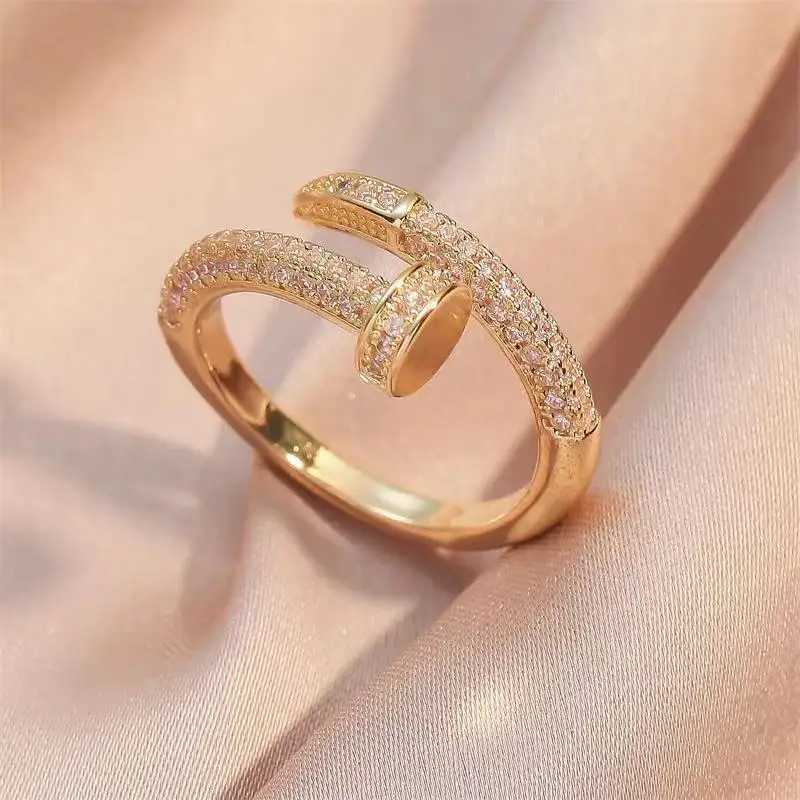 Korean Punk Cubic Zirconia adjustable ring for Women Office Party Friends Gifts Jewelry Accessories Z251017