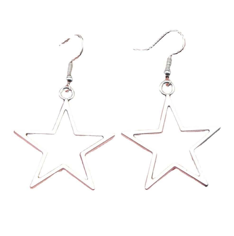 Hot Selling Fashion Simple sier 36x33mm Hollow Star Pendant