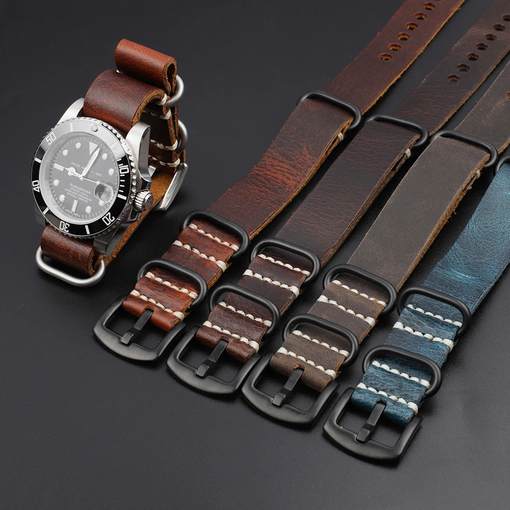 Onthelevel Leather Watch Strap 18mm 20mm 22mm 24mm one long Watch Band Blue Brown Coffee Colour Style Straps 251016