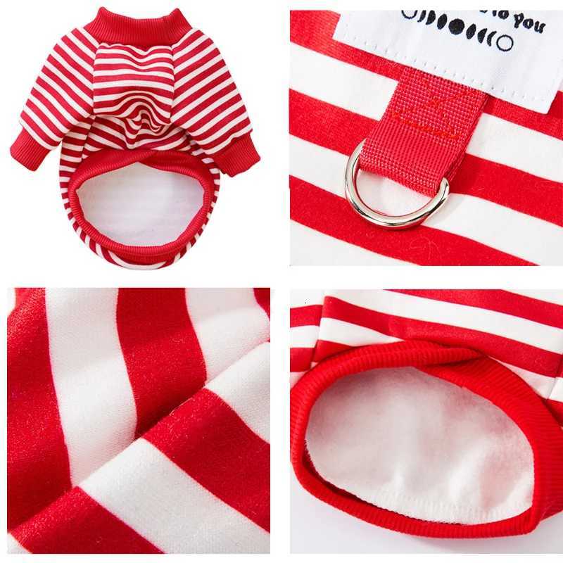 Dog Cat Hoodies Stripe Sweatshirt Spring Autumn Dog Clothes for Small Medium Dogs Cats Puppy Pullover CoatW251017