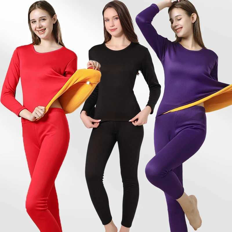 Thickened Warm Underwear Sets for Women Thermal Long Johns Winter Clothes Sexy UltraThick AntiCold Home Comfortable Sleepwear H251017