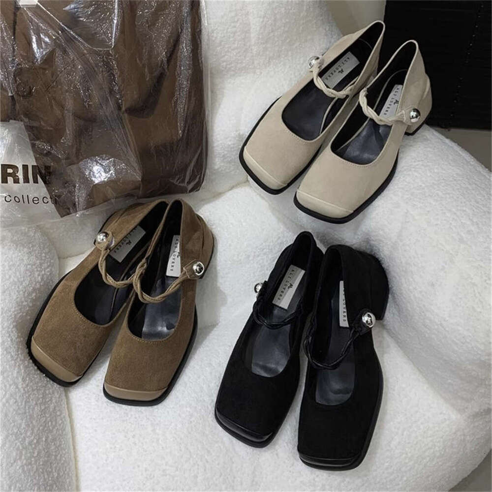 Women's 2025 New Spring Designer Shoe French Elegant Chunky Heel Mary Jane, Versatile Gentle Single Shoes for Evening Occasions