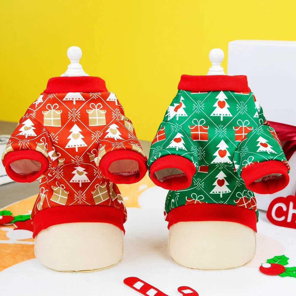 Puppy Dog Christmas Clothes Soft Pet Cat Clothes Tshirt Cute Christmas New Year Pet Clothing Vest For Pug Warm Clothes CostumeW251017