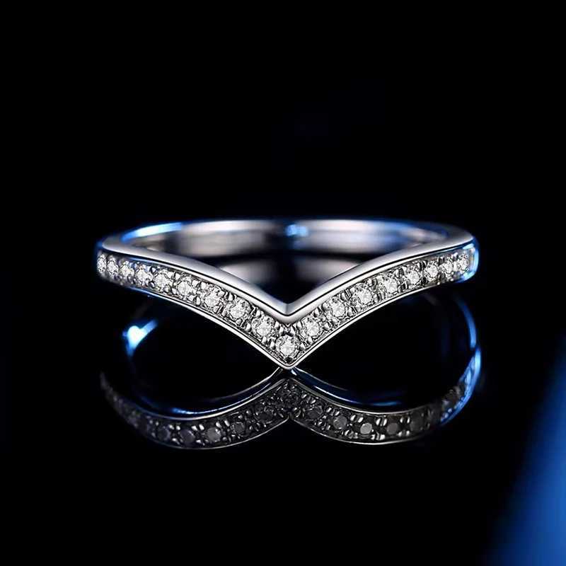 100 Pass Diamond tester Pen Moissanite Ring Matching Wedding Diamond Band for Women 925 Sterling Silver Female Single Tail RingW251017