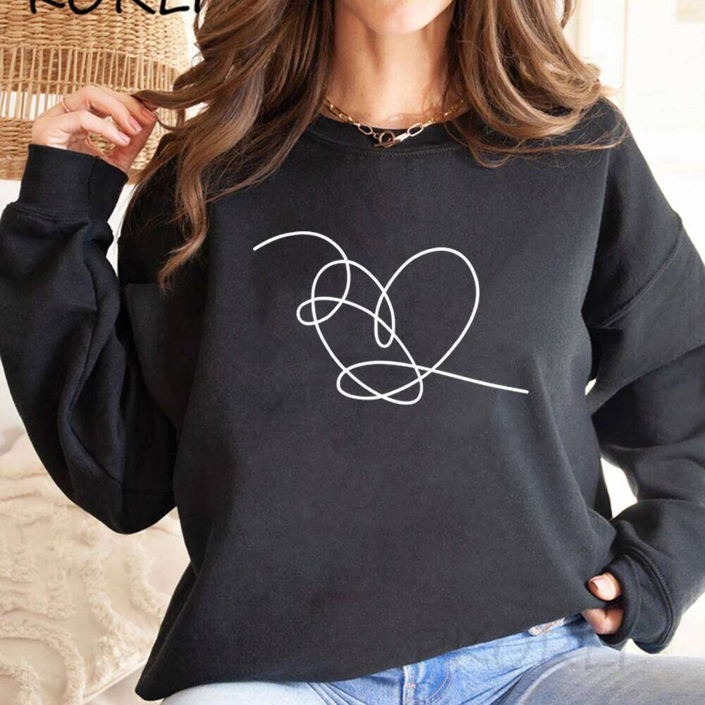 Sweatshirt Love Yourself Tear Hoodie Heart Pullovers Women Long Sleeve Crewneck Sweatshirts Casual Hoodies hoodies women