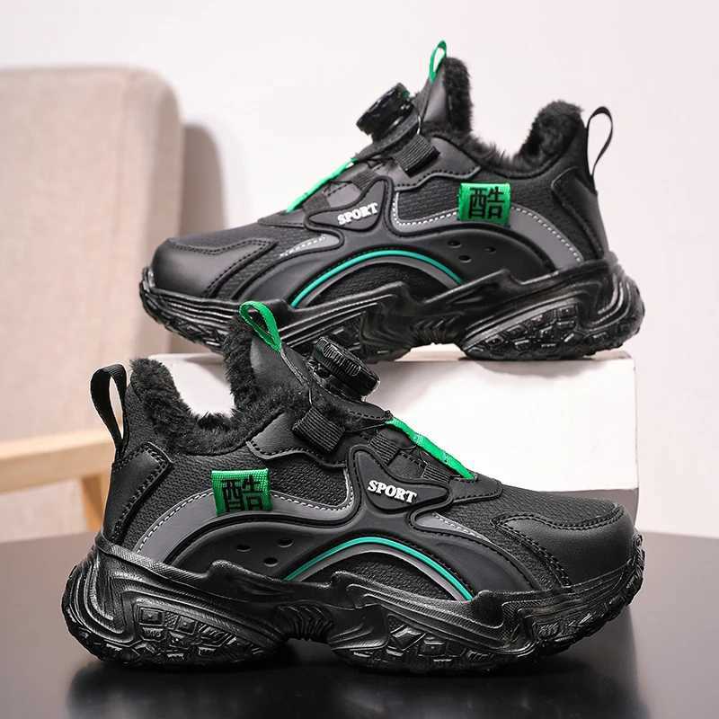 Children Cotton Shoes Boy Plush Sneaker Black Platform Chunky Kids Casual Sports Shoes Luxury Winter Warm Boy Origin SneakerT251017